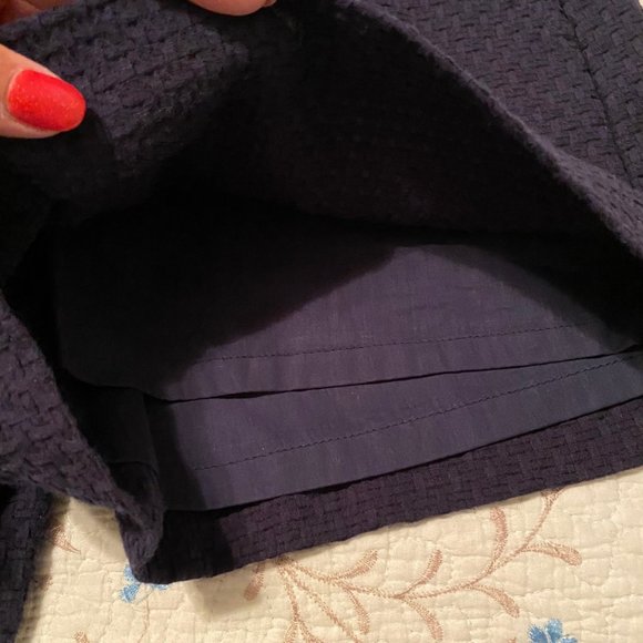 NWT Draper James 12 Turquoise Basket Weave High Rise Fully Lined Dress Shorts - Picture 3 of 8